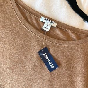 Camel colored long sleeve shirt from Old Navy.